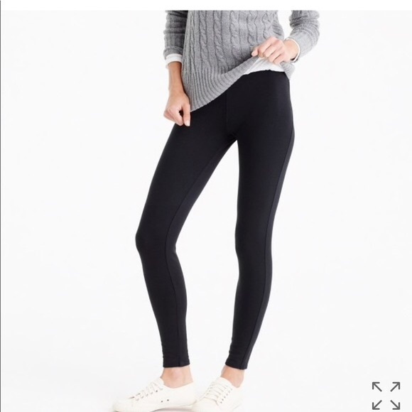 J. Crew Pants \u0026 Jumpsuits | Nwt J. Crew Fleece Lined Black Leggings | Color: Black | Size: Xs | Anetq's Closet